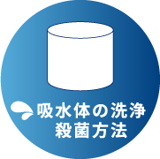 吸水体の洗浄除菌方法